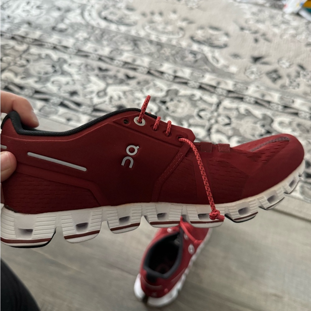 On Running Red Running Shoes